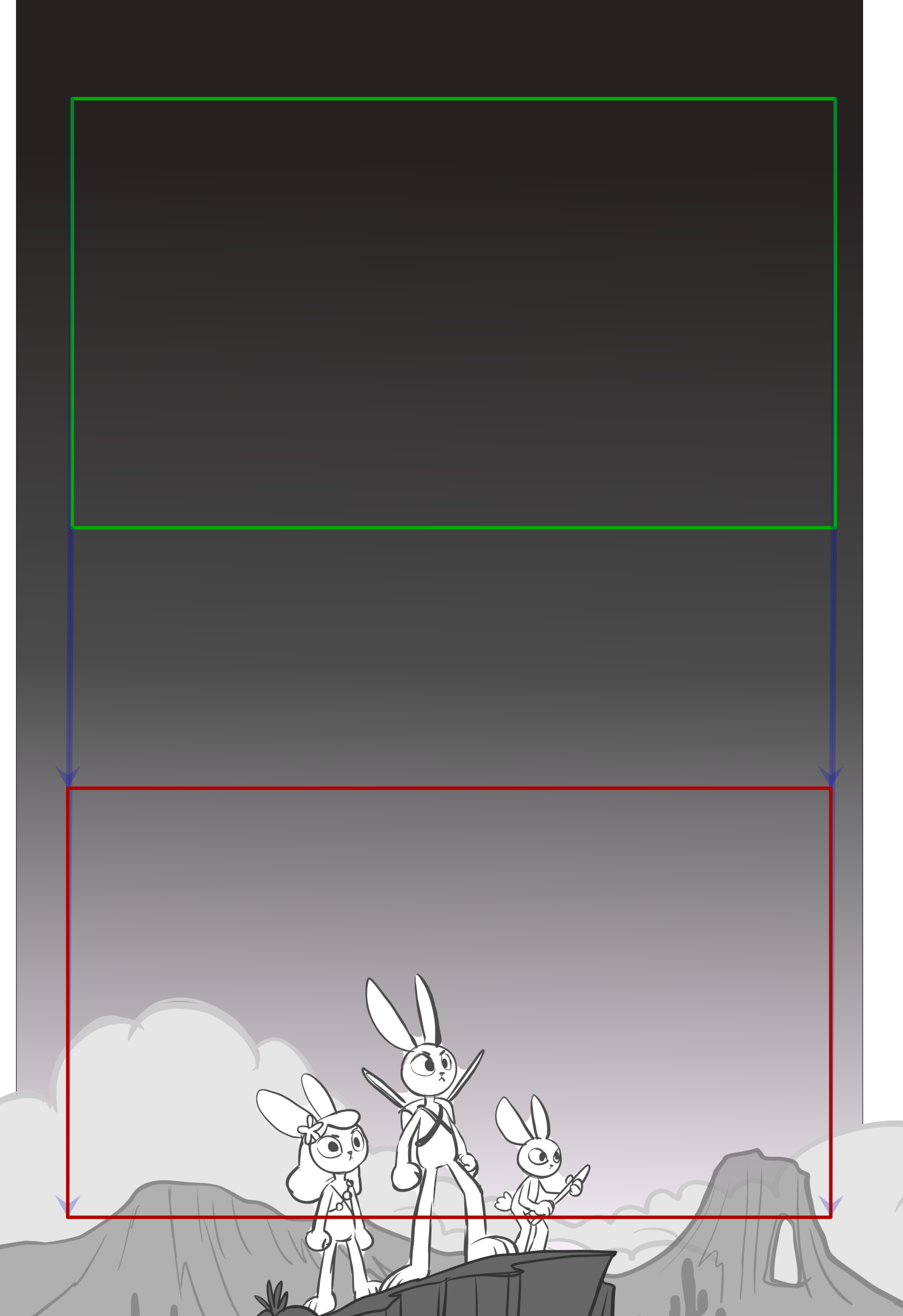 Venom Wars — Escena 28, panel 1, storyboard by Melissa Ballesteros